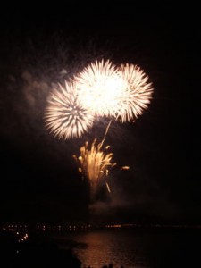 毎年８月下旬に開催される志高湖祭りでは、花火の打ち上げやラクテンチ名物の「あひるの競争」が出張開催されます